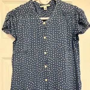 Banana Republic Button Down Polka Dot Top